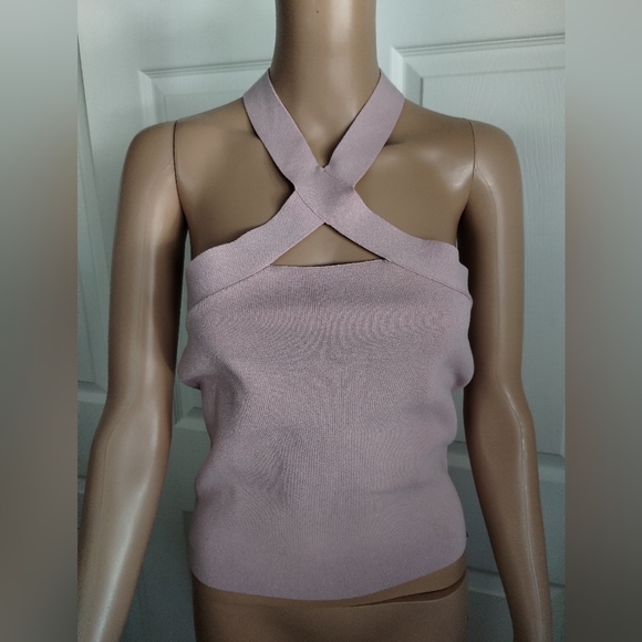 525 America Women's Rose Pink Halter Top - Picture 7 of 7